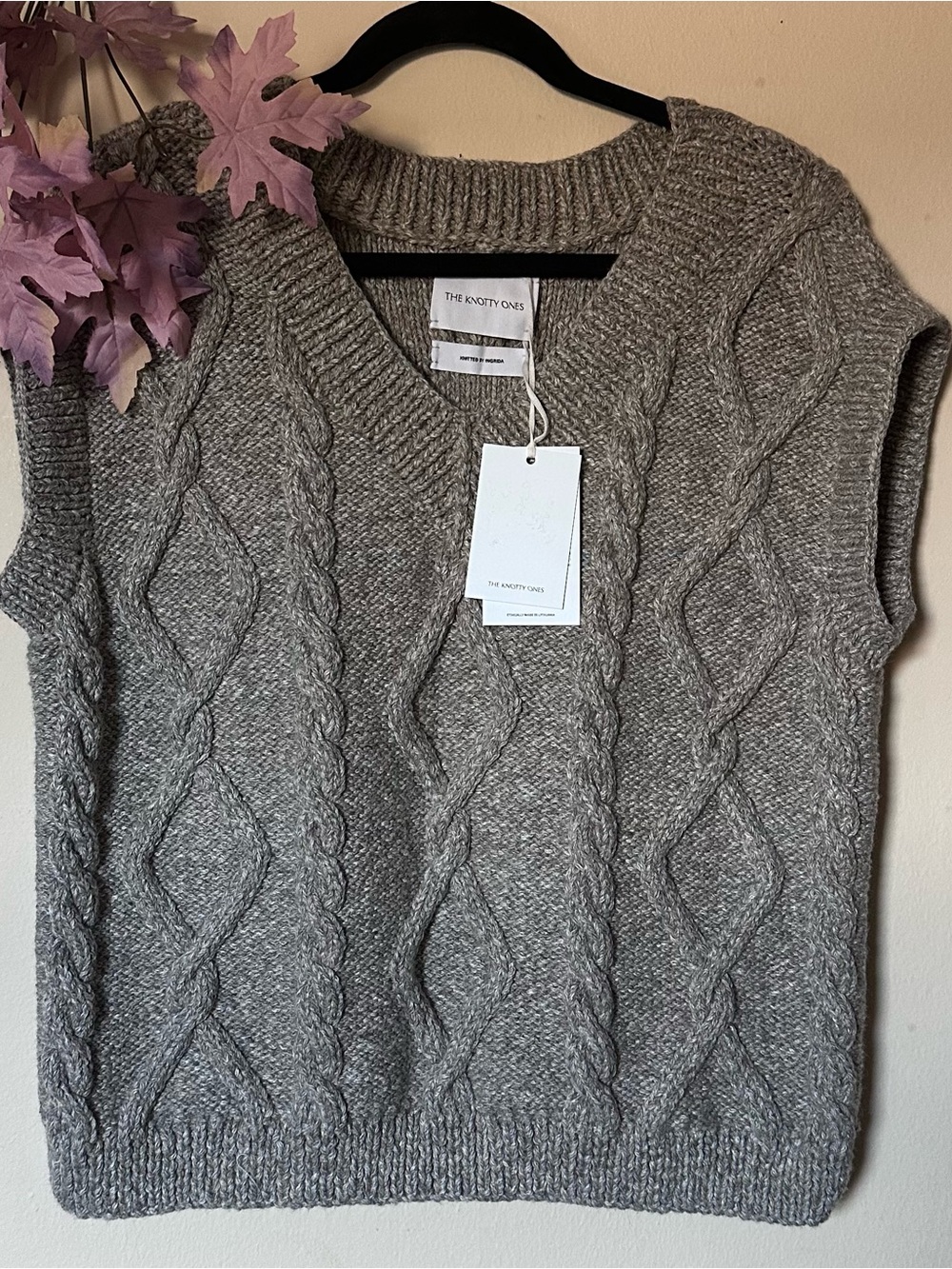 THE KNOTTY ONES Alpaca Wool & Cotton Sweater Vest